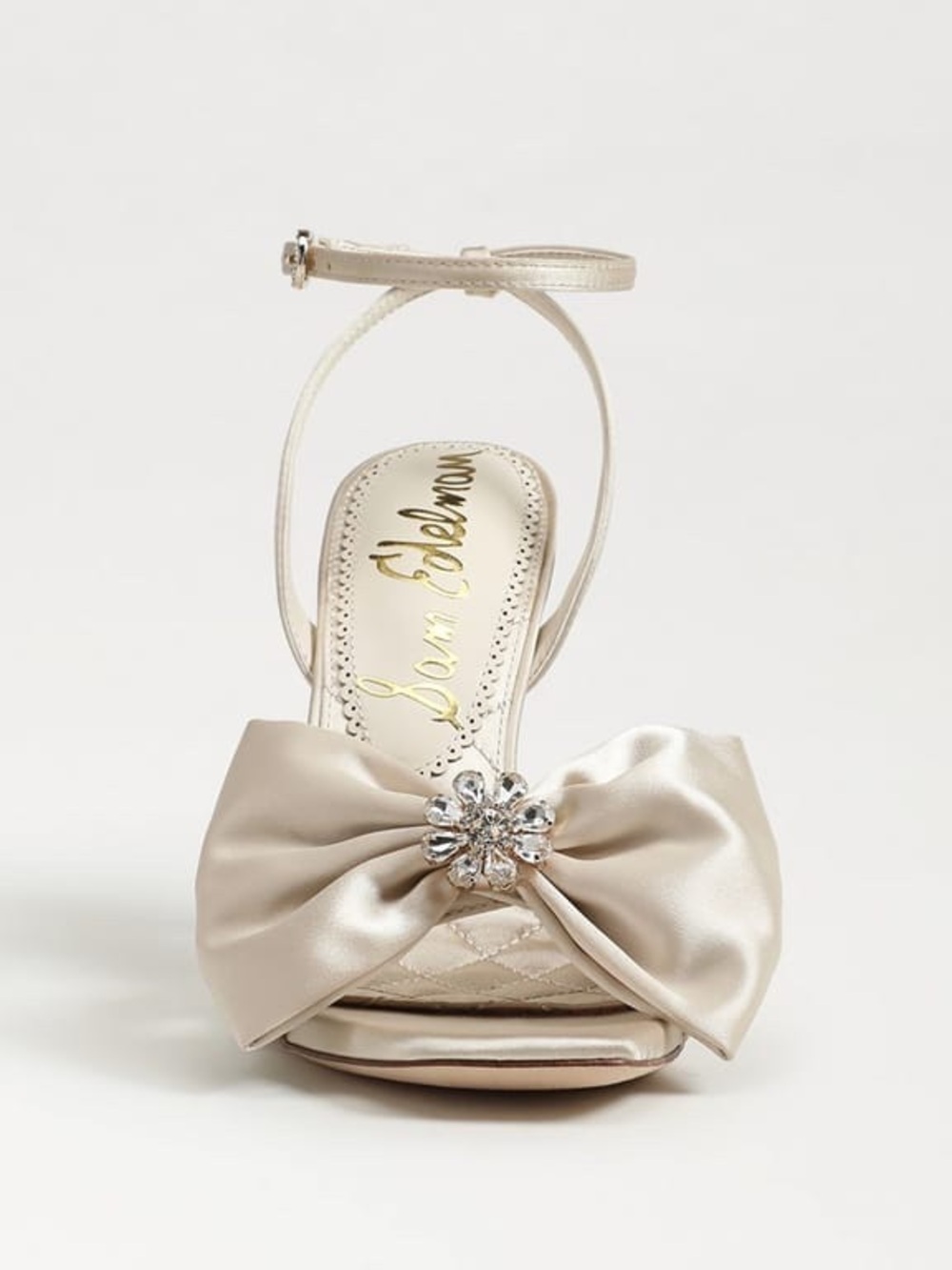 Mango Satin Ivory Lexi Heeled Sandals NWT - Picture 3 of 9